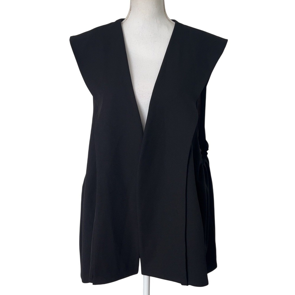 Julia Allert Designer Open Front Blazer Vest Black Chic Layer NWT - SZ: 3XL